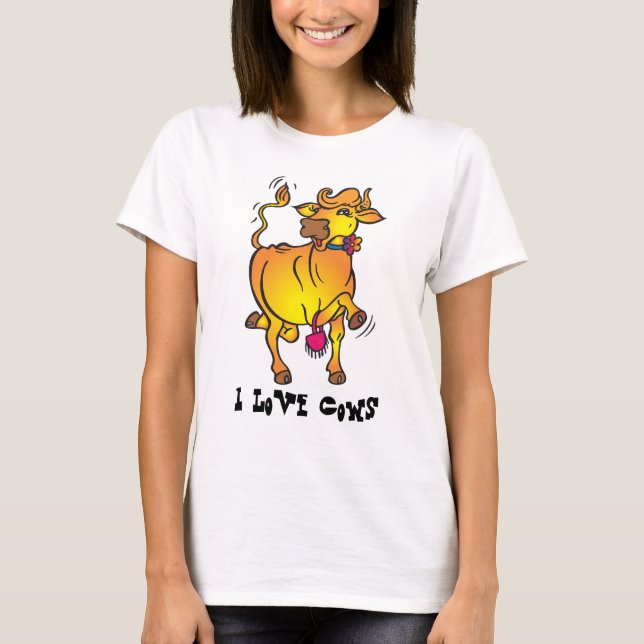 I Love Cows T-Shirt (Front)