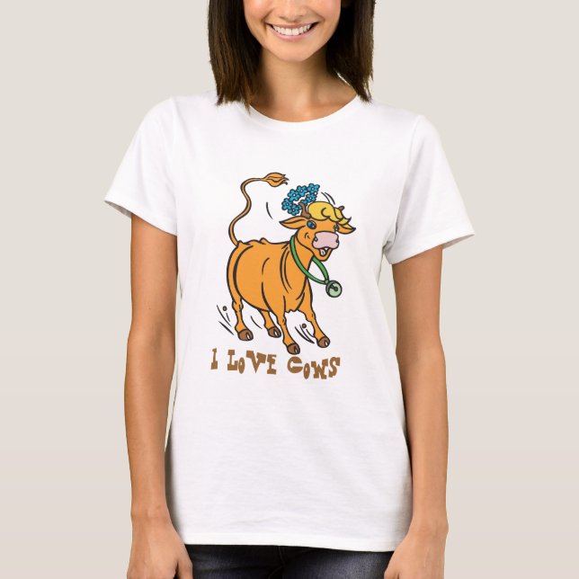 I Love Cows T-Shirt (Front)