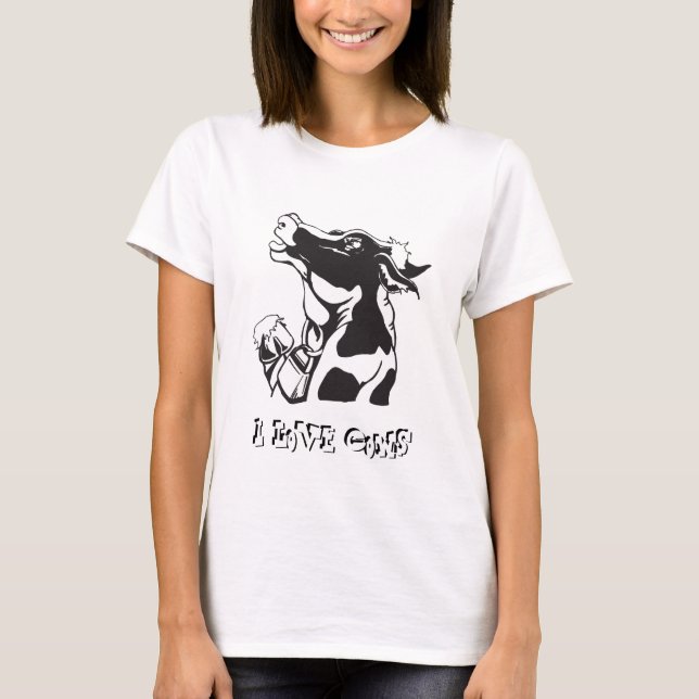 I Love Cows T-Shirt (Front)