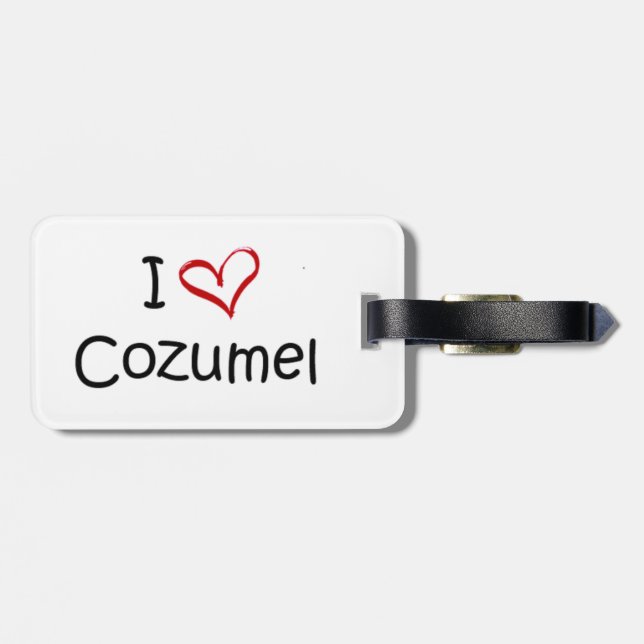 I Love Cozumel Luggage Tag (Back Horizontal)
