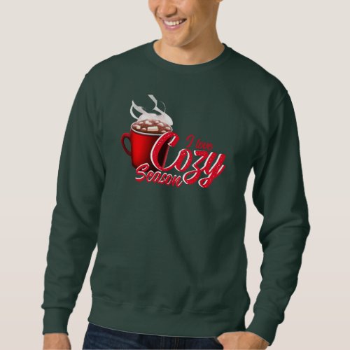 I Love Cozy Season Red Text Sweatshirt