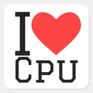 I love cpu square sticker