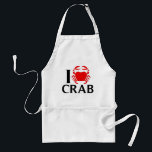 I Love Crab Adult Apron<br><div class="desc">I Love Crab</div>