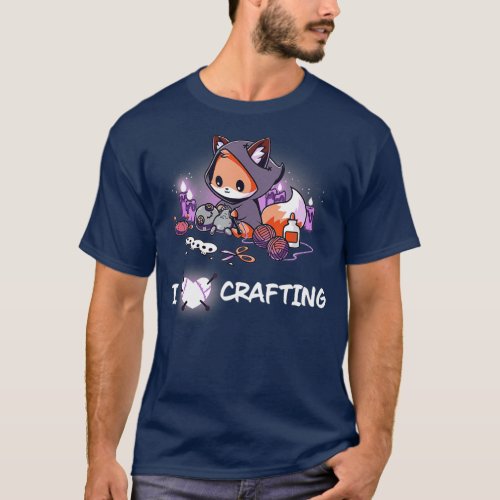 I Love Crafting Because Murder is Wrong Halloween  T_Shirt