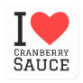 I love cranberry sauce square sticker