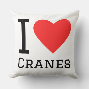 I love cranes throw pillow