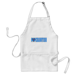 I Love Crawfish Street Tiles Adult Apron