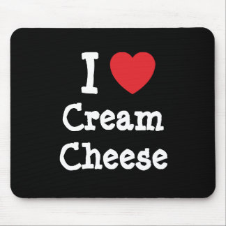 I love Cream Cheese heart T-Shirt Mouse Pad