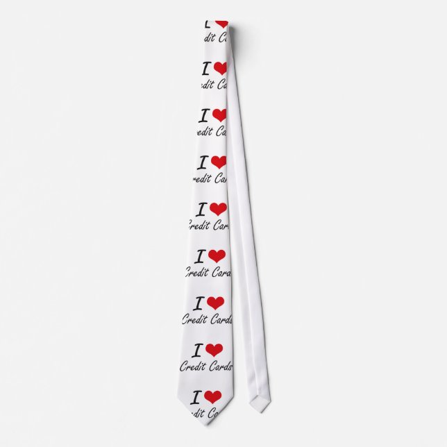 I love Credit Cards Neck Tie (Front)