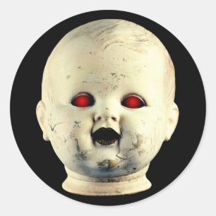 I Love Creepy Dolls - Doll Head Classic Round Sticker