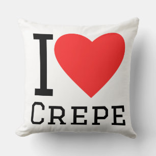 I love crepe throw pillow