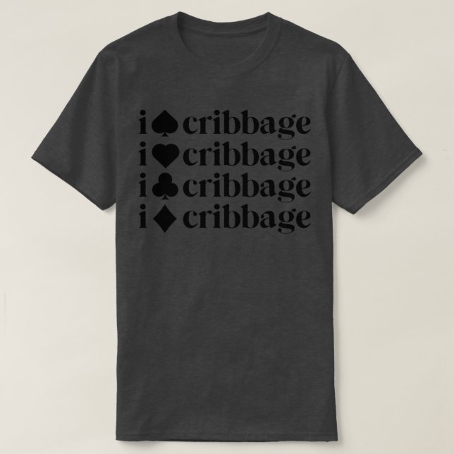 I Love Cribbage Shirt Women Card Game Player Mothe (Design Front)