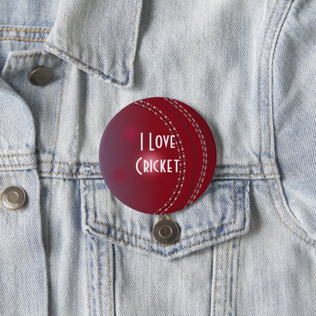 I Love Cricket Button (In Situ)