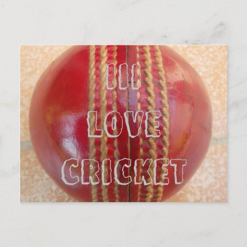 I Love Cricket game Customize Product postcard