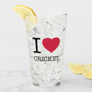 I LOVE CRICKET GLASS
