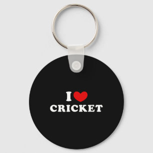 I Love Cricket  Keychain