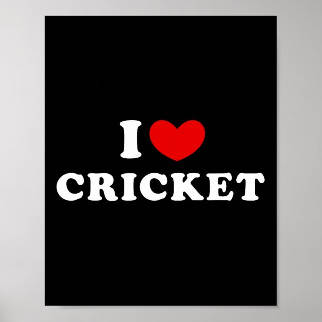 I Love Cricket  Poster (Front)