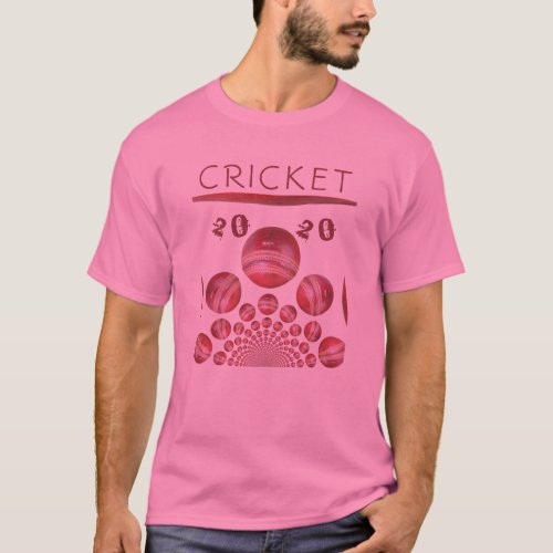 I love cricket t20  Kaleidoscope Cool Art design  T_Shirt