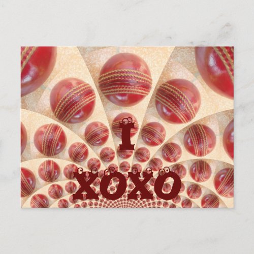 I Love Cricket XOXO Customize Product Postcard
