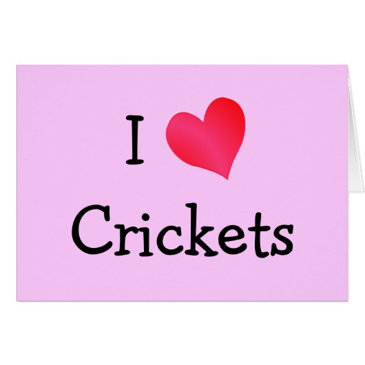 I Love Crickets Cards (Front Horizontal)