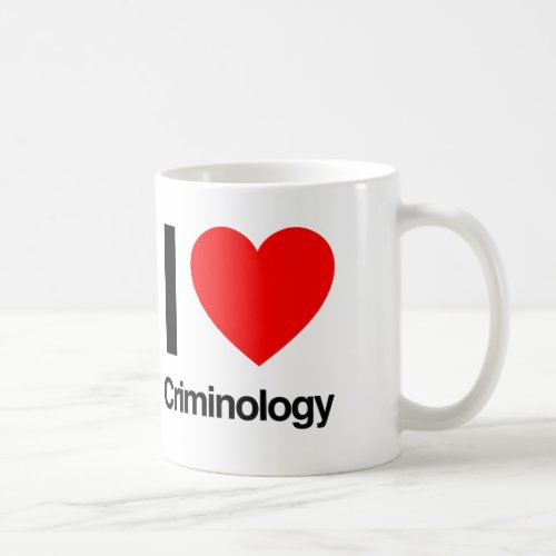 i love criminology coffee mug