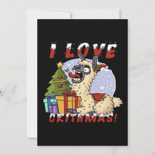 I LOVE CRITHMAS Llama  (Back)