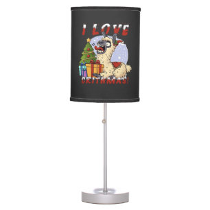 I LOVE CRITHMAS Llama  Table Lamp