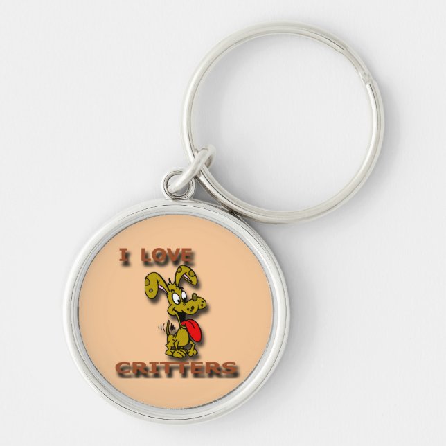 I Love Critters D Keychain (Front)