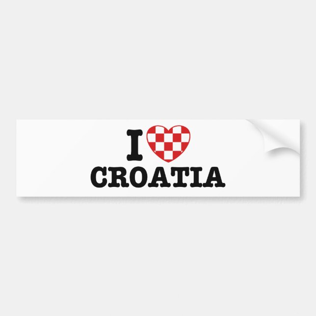 I Love Croatia Bumper Sticker (Front)