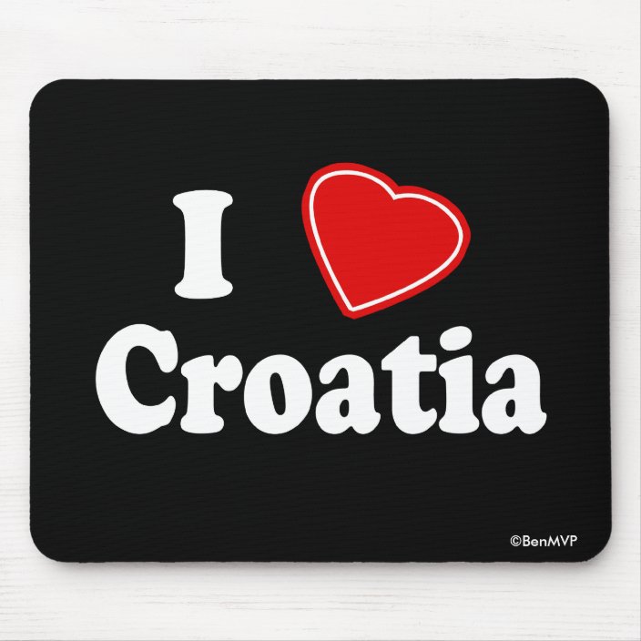 I Love Croatia Mousepad