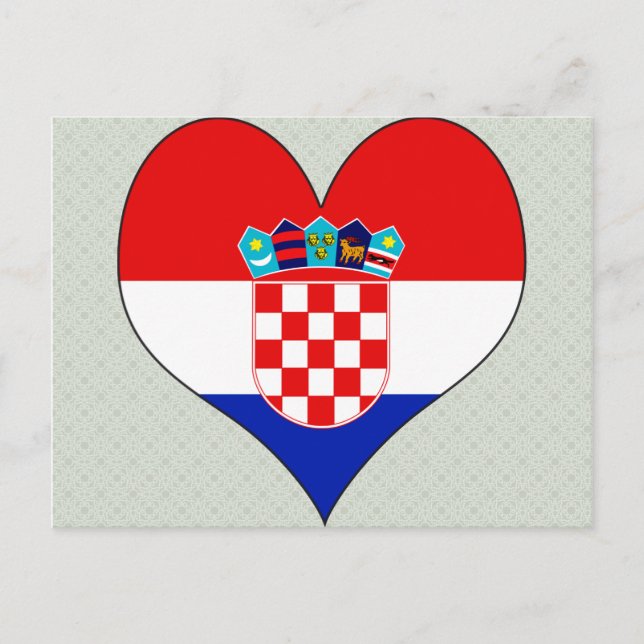I Love Croatia Postcard (Front)