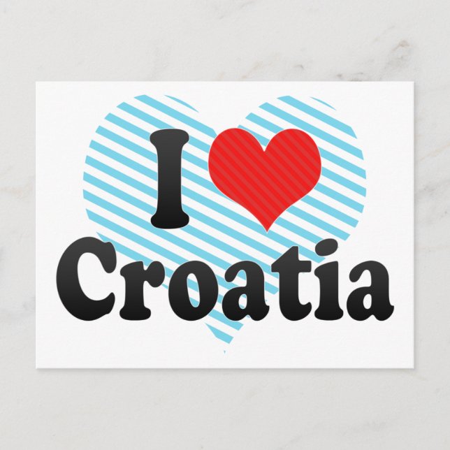 I Love Croatia Postcard (Front)