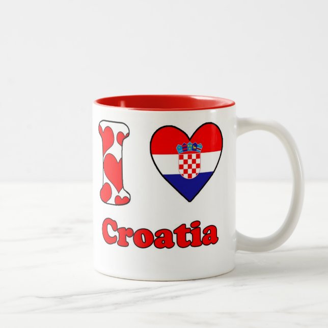 I love Croatia Two-Tone Coffee Mug (Right)