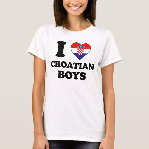 I love Croatian Boys T_Shirt