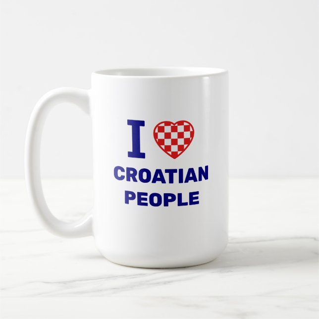 I Love Croatian People Coffee Mug (Left)