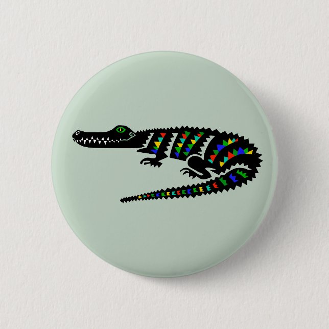  I love CROCODILES- Reptile - Wildlife - Nature Button (Front)