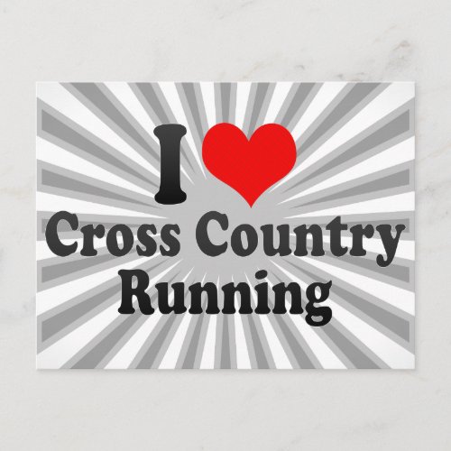 I love Cross Country Running Postcard