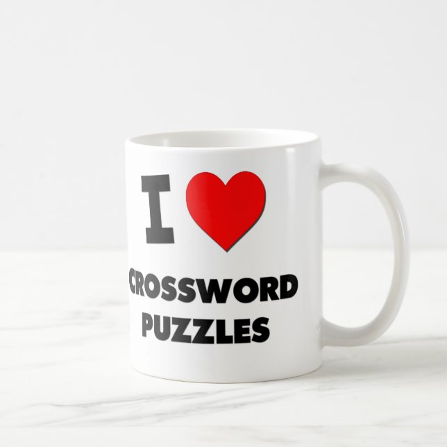 I love Crossword Puzzles Coffee Mug (Right)