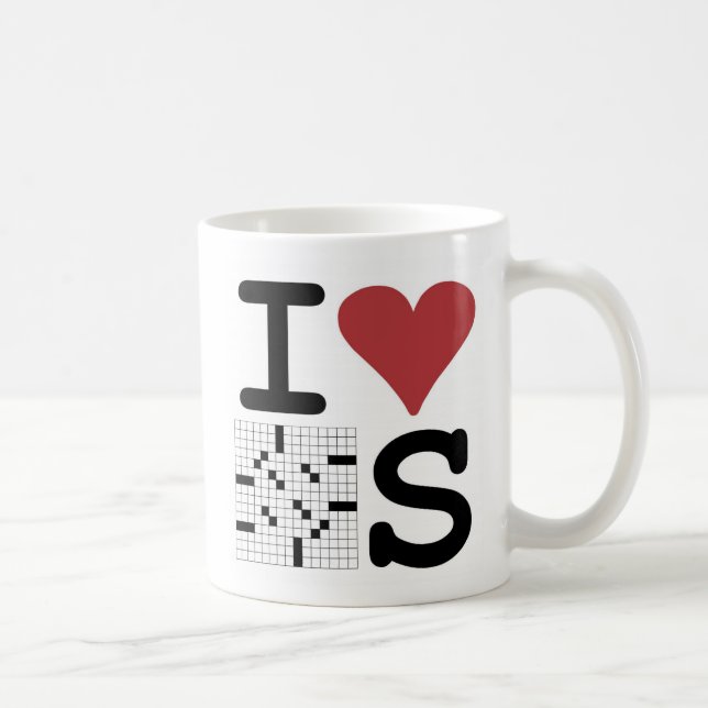 I Love Crosswords Mug (Right)