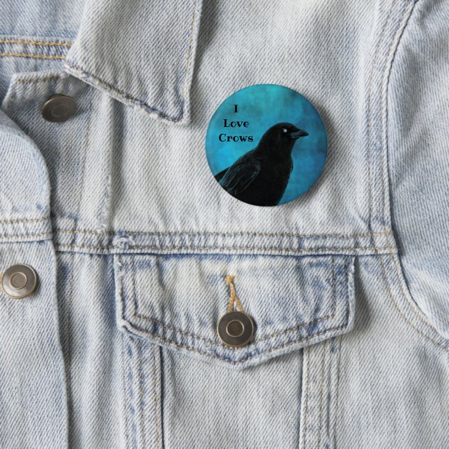 I Love Crows Button (In Situ)