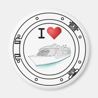 I Love Cruise Ships Magnet