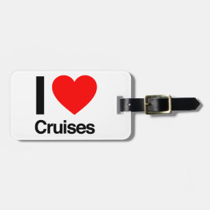 i love cruises luggage tag