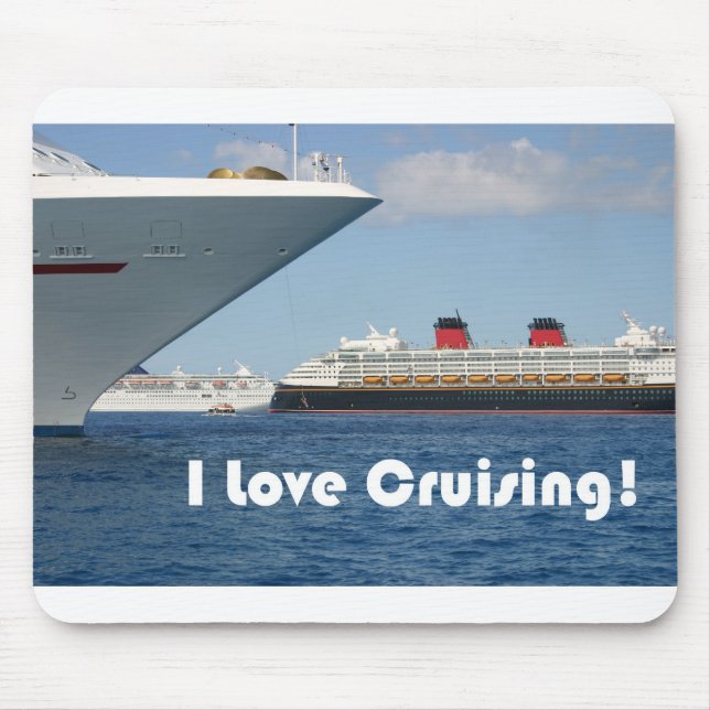 I Love Cruising Mouse Pad (Front)