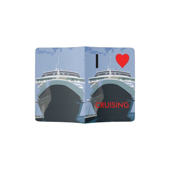 I Love Cruising Passport Holder (Opened)