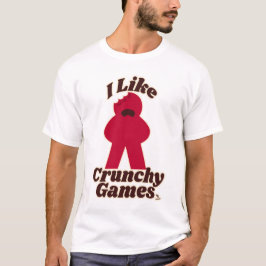 I Love Crunchy Games Fun Meeple Art T-Shirt