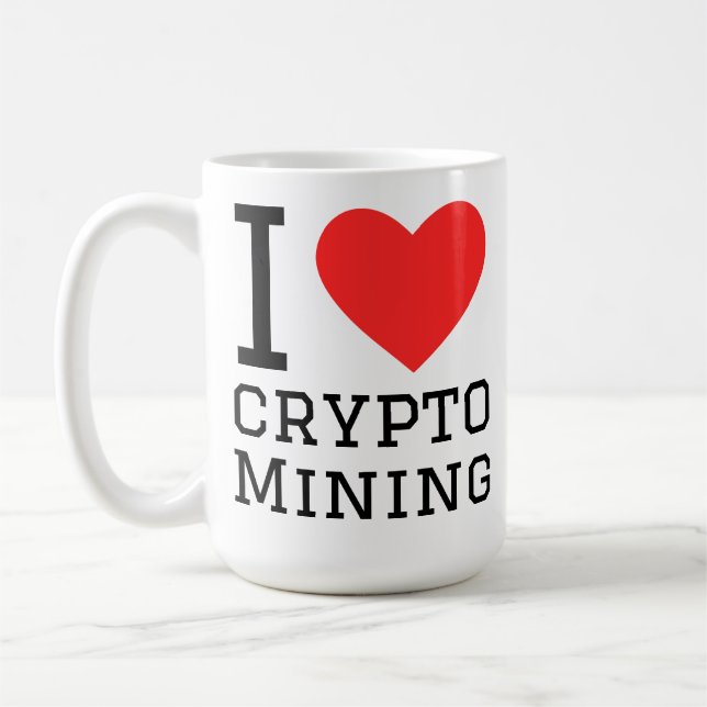 I love crypto mining coffee mug (Left)