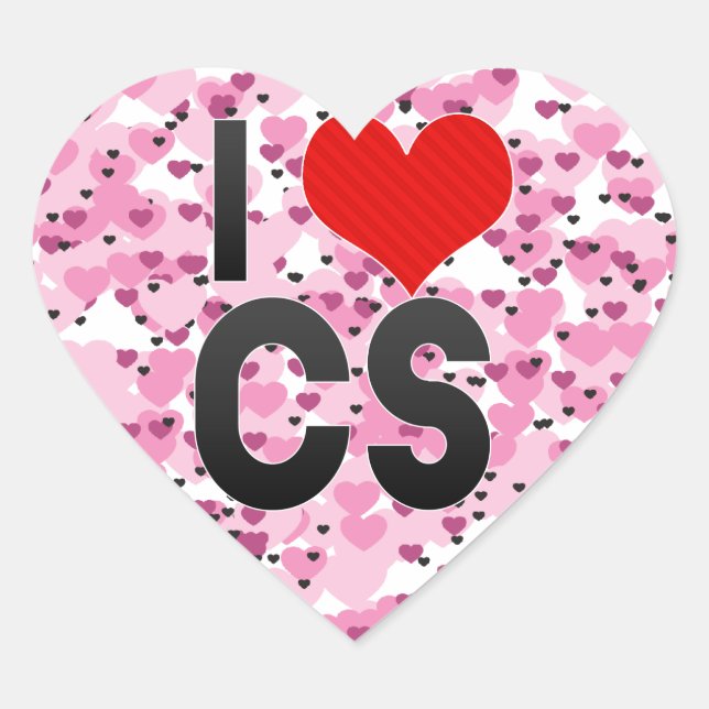 I Love CS Heart Sticker (Front)