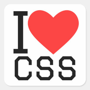 I love css square sticker