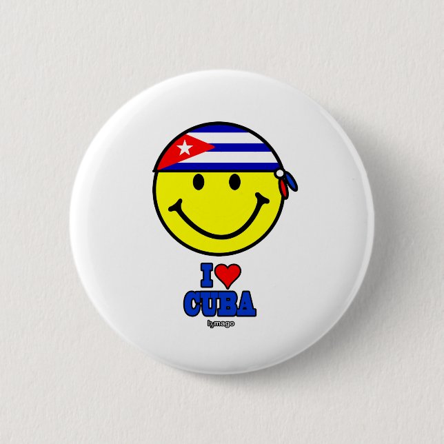 I LOVE CUBA BUTTON (Front)