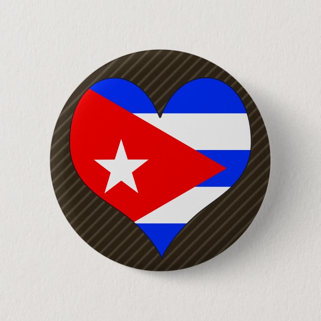 I Love Cuba Pinback Button (Front)